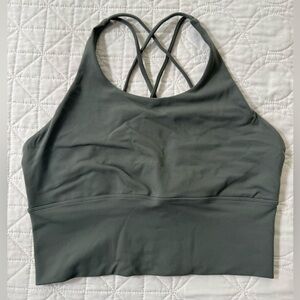 Alyth Active Rebellious Crop Bra Army Green